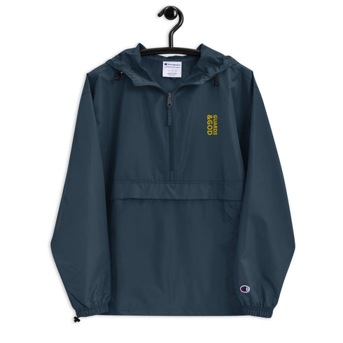 Guards &God Vertical Tuscan Embroidered Champion Packable Jacket